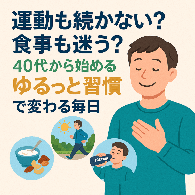 運動も続かない？食事も迷う？40代から始める“ゆるっと習慣”で変わる毎日