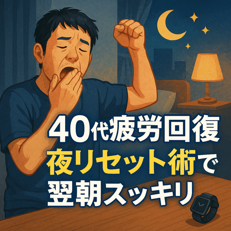 40代疲労回復｜夜リセット術で翌朝スッキリ