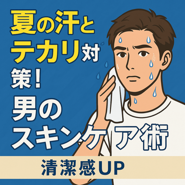 夏の汗とテカリ対策！男のスキンケア術【清潔感を保つ秘訣】