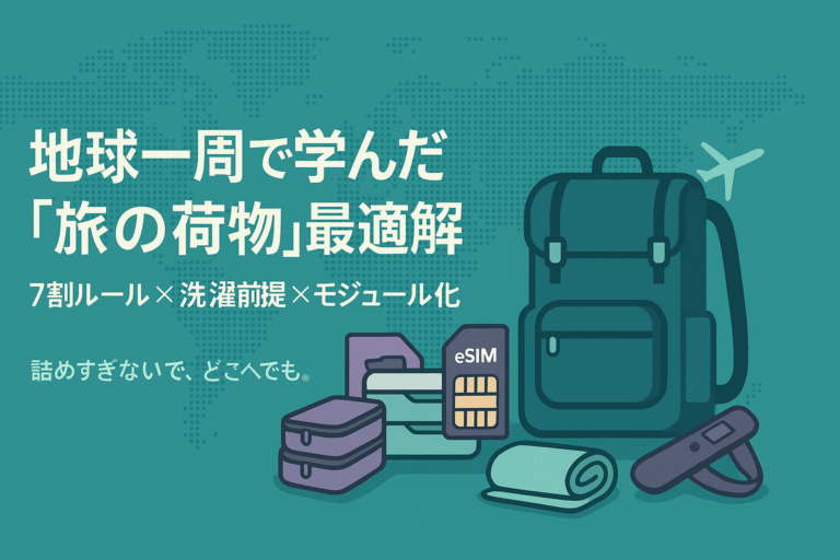 地球一周で学んだ「旅の荷物」最適解
