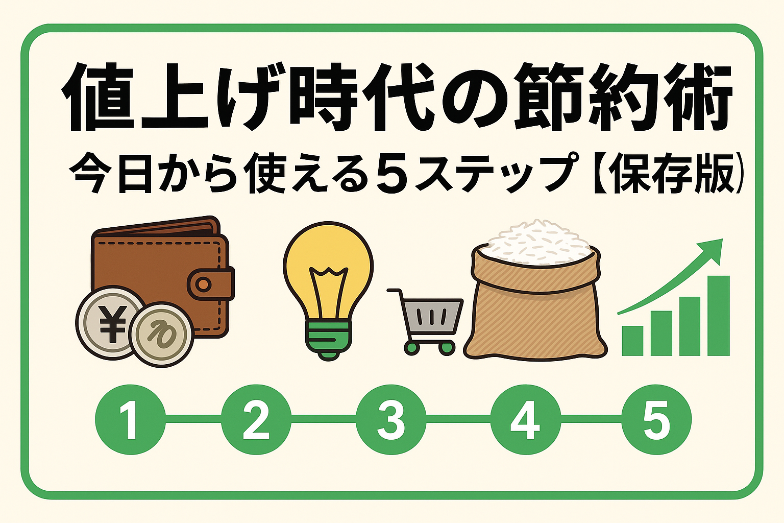 値上げ時代の節約術｜今日から使える5ステップ【保存版】