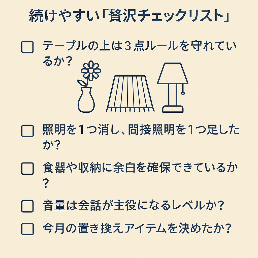 贅沢チェックリストカード