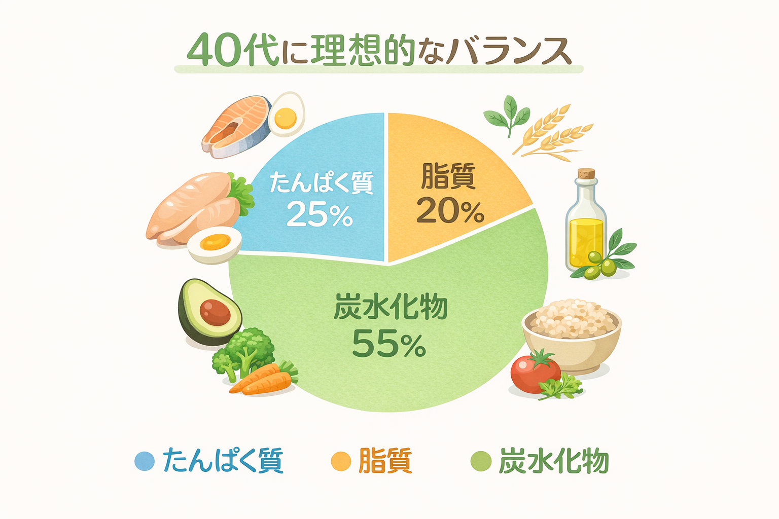 主食・主菜・副菜がそろったバランスのよい一皿