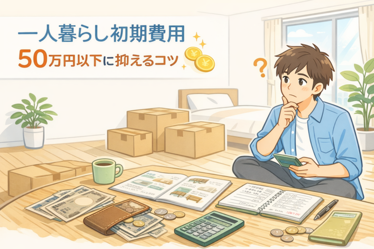 一人暮らしの初期費用はいくら？内訳と50万円以下に抑えるコツ