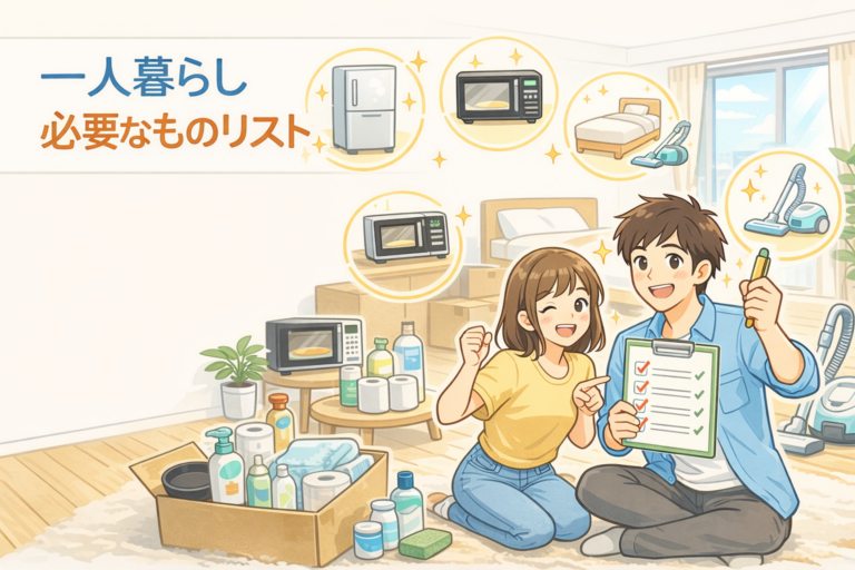 一人暮らしに必要なものリスト｜最低限＆あると便利な全アイテム
