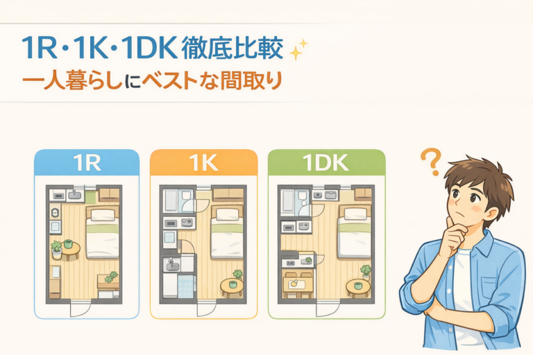 1R・1K・1DK徹底比較｜一人暮らしにベストな間取りはどれ？