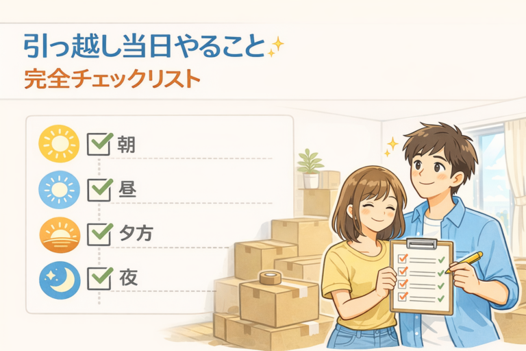 引っ越し当日のやることリスト｜時系列でわかる完全チェック表