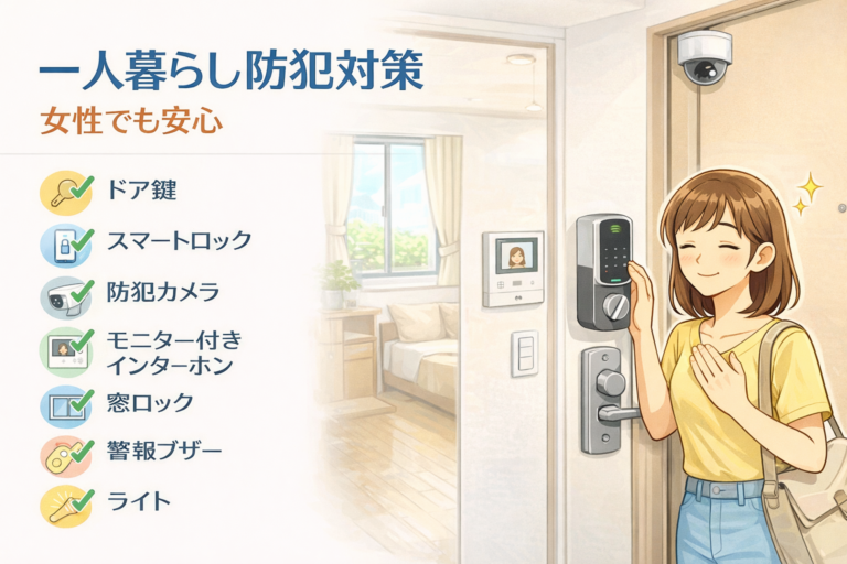 一人暮らしの防犯対策15選｜女性でも安心できるセキュリティ術