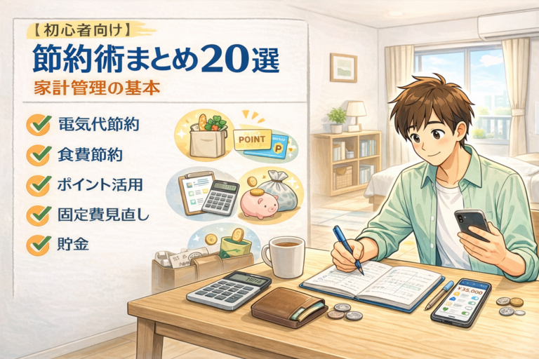 【初心者向け】節約術まとめ20選｜今日からできる家計管理の基本