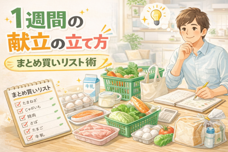 もう献立に悩まない！1週間の献立の立て方とまとめ買いリスト術