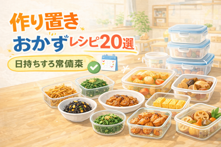 作り置きおかずレシピ20選｜日持ちする常備菜で平日の献立がラクになる