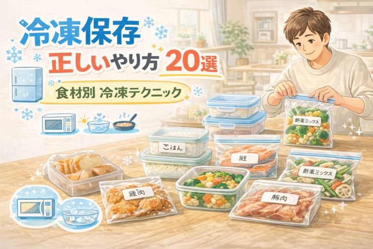 冷凍保存の正しいやり方｜食材別の冷凍テクニックと解凍方法を徹底解説