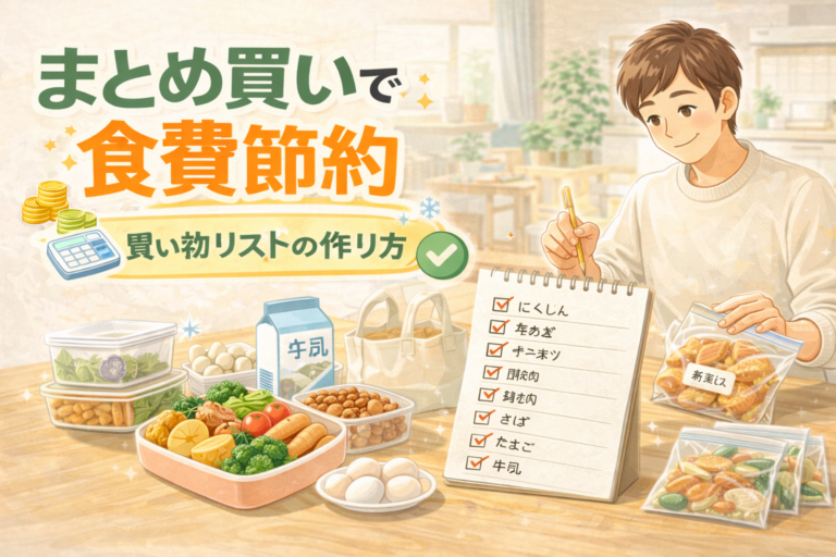 まとめ買いで食費節約｜ムダなく使い切る買い物リストの作り方